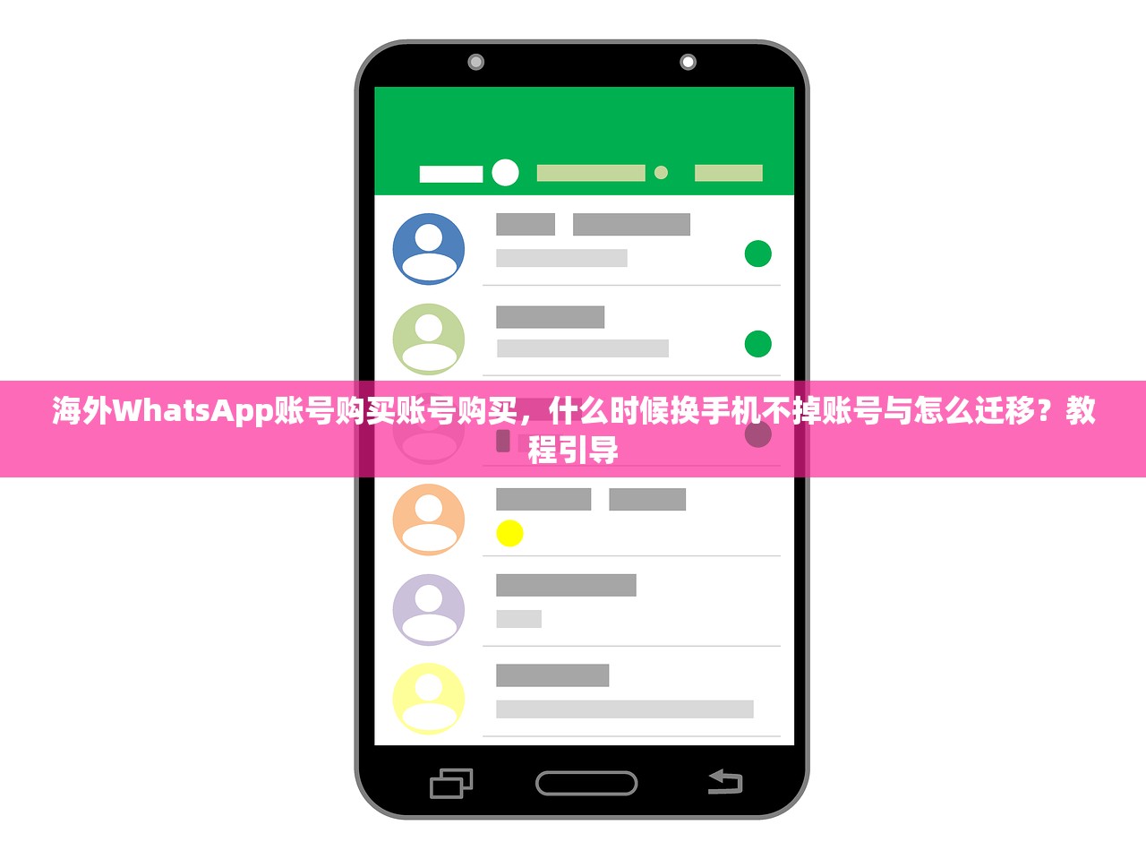 海外WhatsApp账号购买账号购买,什么时候换手机不掉账号与怎么迁移?教程引导