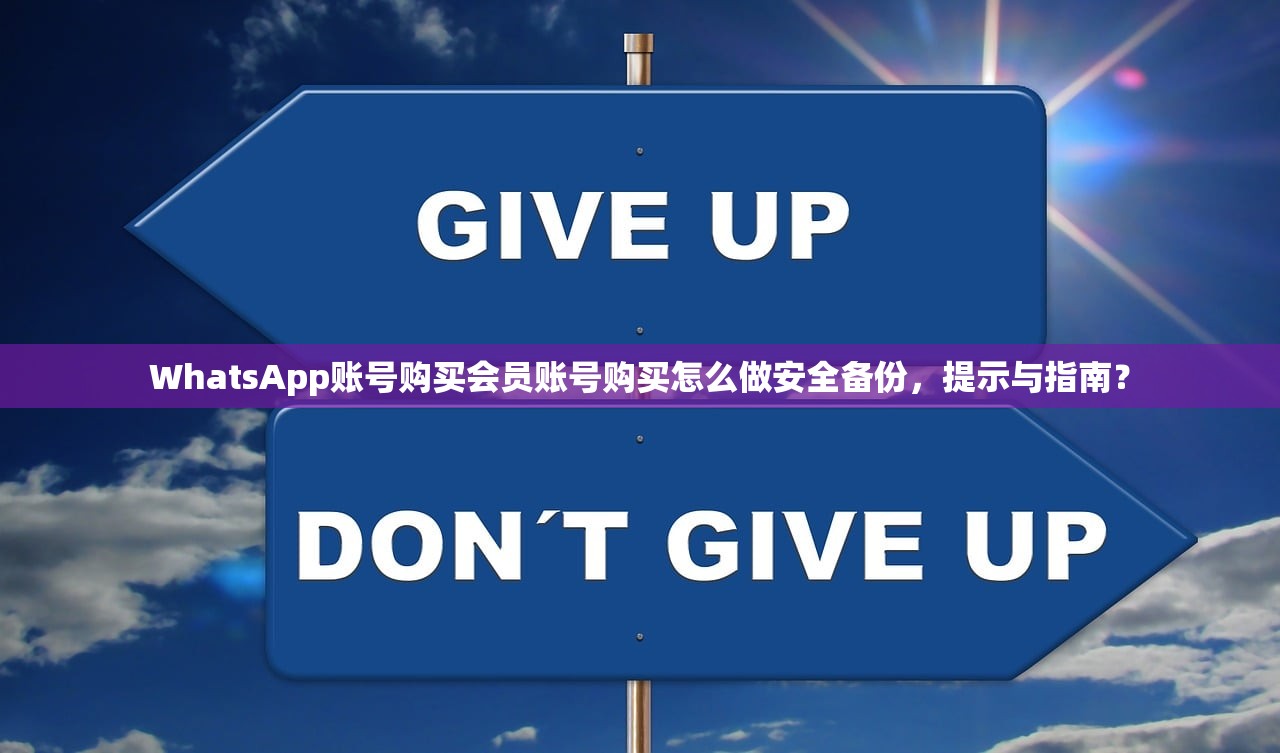 WhatsApp账号购买会员账号购买怎么做安全备份,提示与指南?